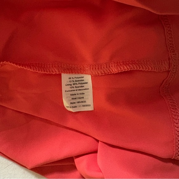 Cabana life coral athletic dress NWT - Picture 4 of 4